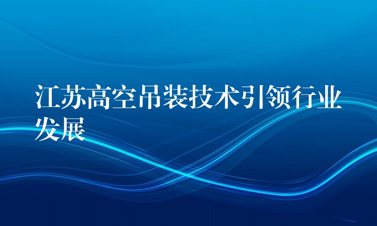 江蘇高空吊裝技術(shù)引領行業(yè)發(fā)展